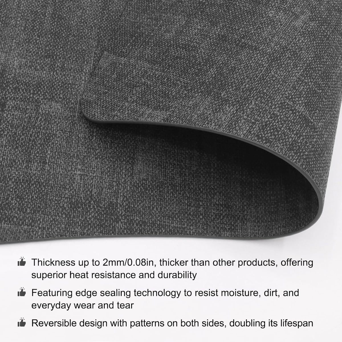 Round Table Placemats Set of 4, Wedge Shaped Faux Leather Table Mats, Heat Resistant Wipeable Washable Place Mats for Dining Table Dinner Kitchen Indoor Outdoor