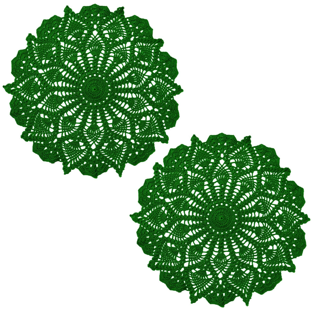 18 in to 20 in Doily Coasters Lace Tablecloth Doilies Handmade Crochet Placemat Women Vase Mat Kitchen Table Runner for Mother's Day Wedding (1PC, Red)