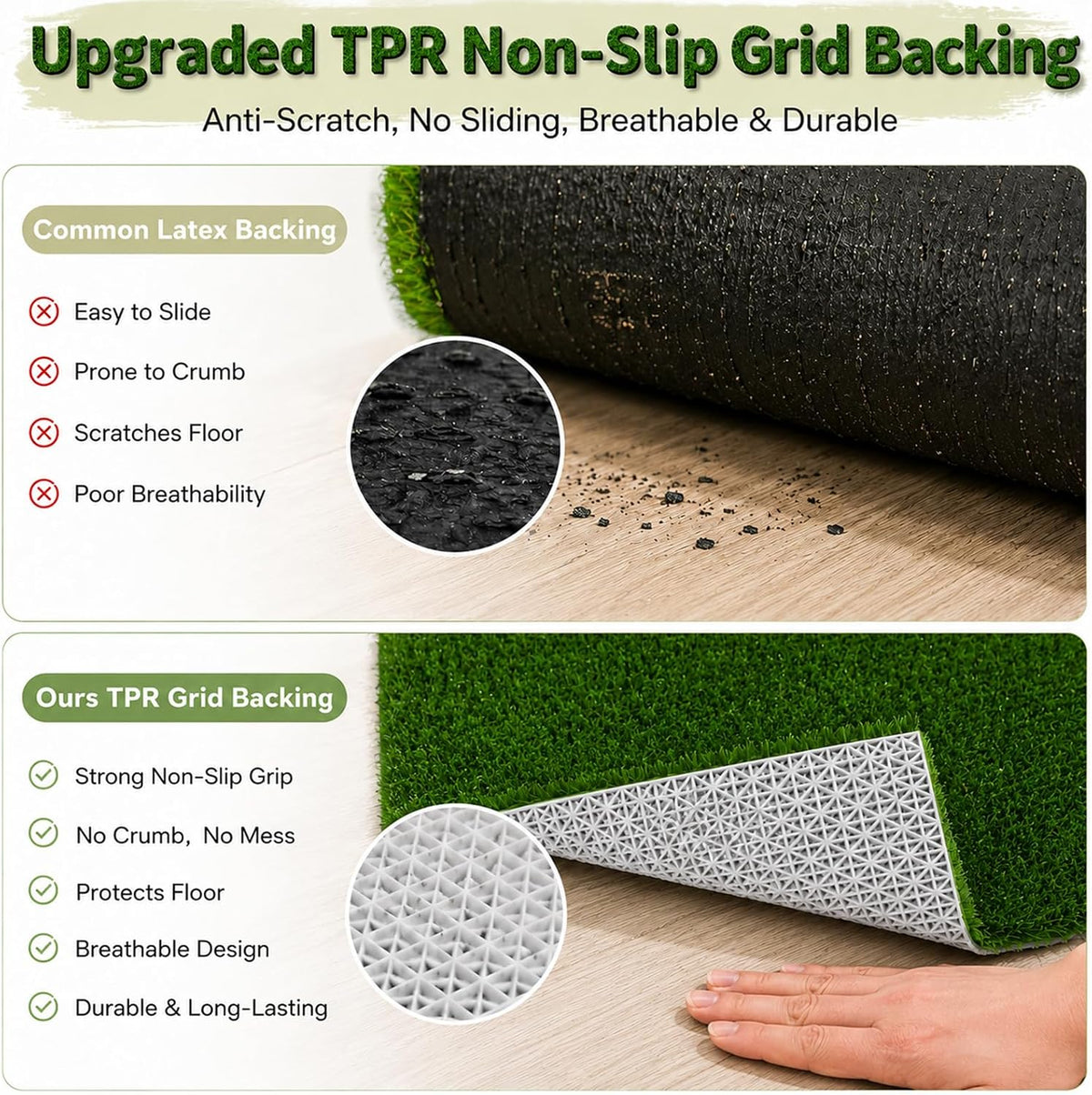 7pcs Golf Artificial Grass Placemats and Table Runner Set, Realistic Green Fake Grass Table Decor, Golf Centerpieces for Table, Non Slip Turf Table Runner for Golf Party (placemat Set)