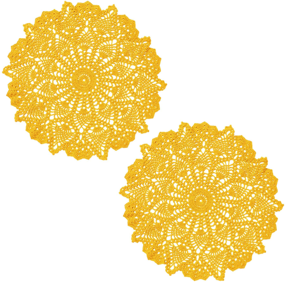 18 in to 20 in Doily Coasters Lace Tablecloth Doilies Handmade Crochet Placemat Women Vase Mat Kitchen Table Runner for Mother's Day Wedding (1PC, Red)