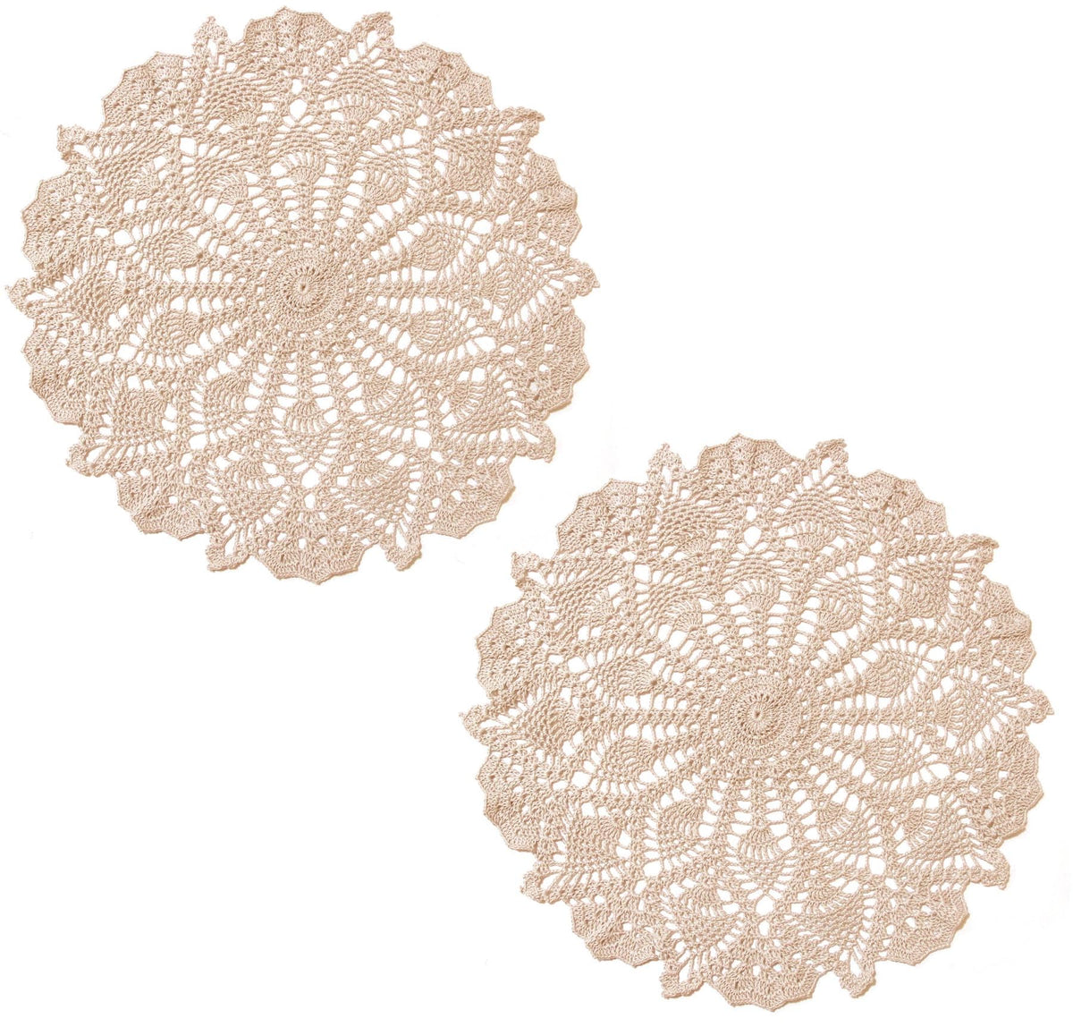 18 in to 20 in Doily Coasters Lace Tablecloth Doilies Handmade Crochet Placemat Women Vase Mat Kitchen Table Runner for Mother's Day Wedding (1PC, Red)