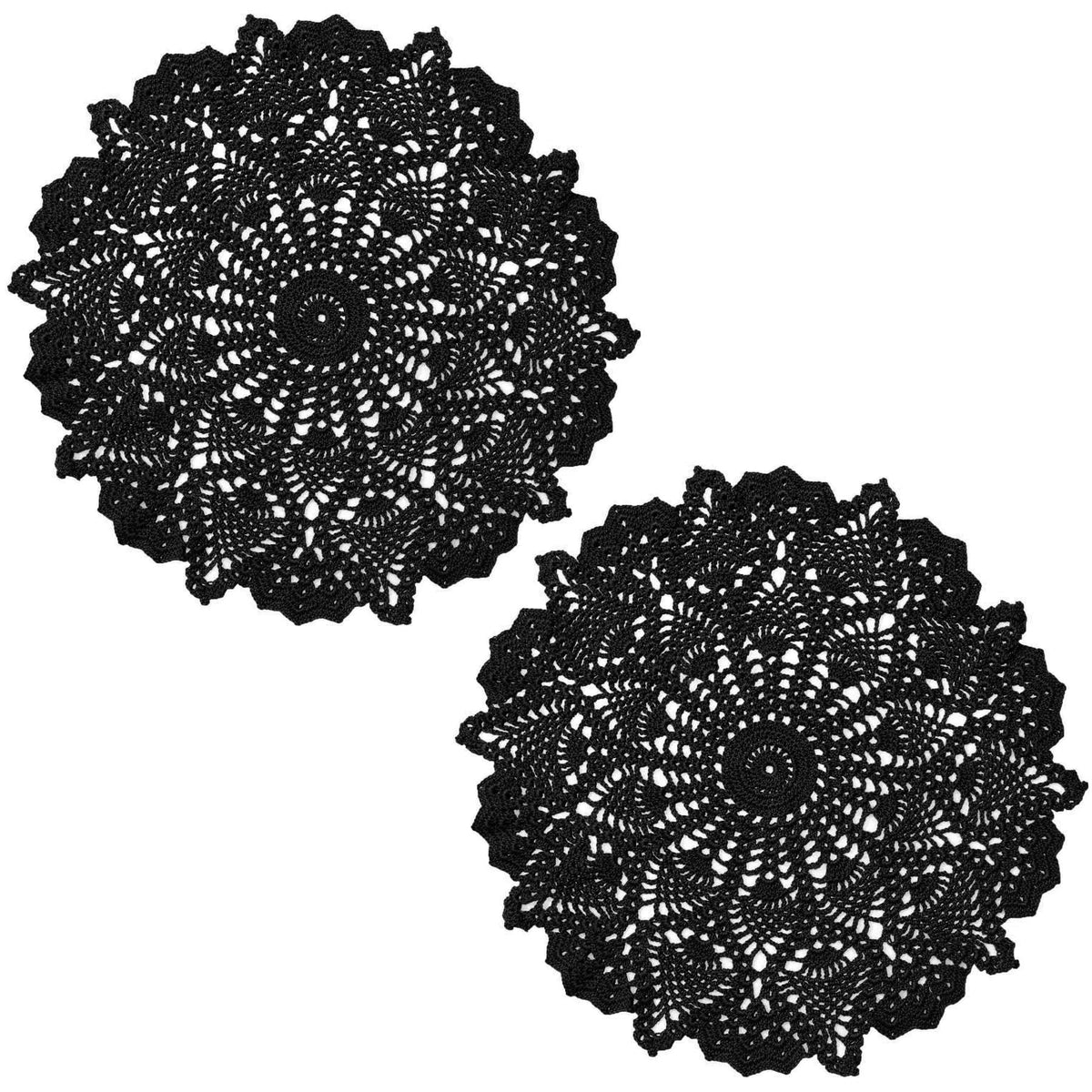 18 in to 20 in Doily Coasters Lace Tablecloth Doilies Handmade Crochet Placemat Women Vase Mat Kitchen Table Runner for Mother's Day Wedding (1PC, Red)