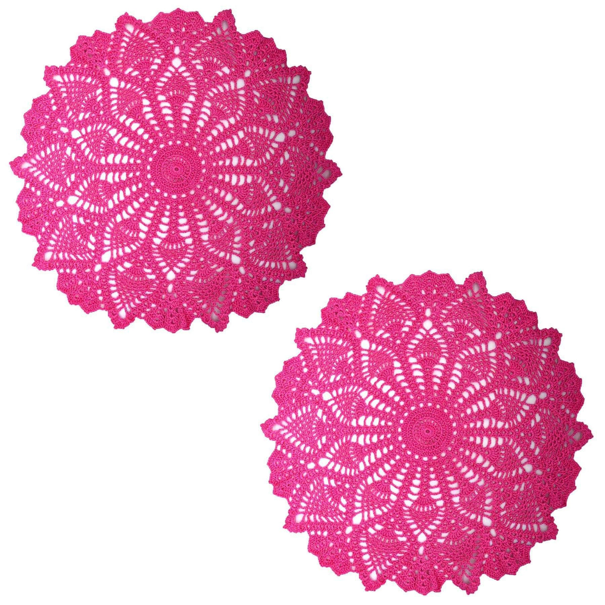 18 in to 20 in Doily Coasters Lace Tablecloth Doilies Handmade Crochet Placemat Women Vase Mat Kitchen Table Runner for Mother's Day Wedding (1PC, Red)