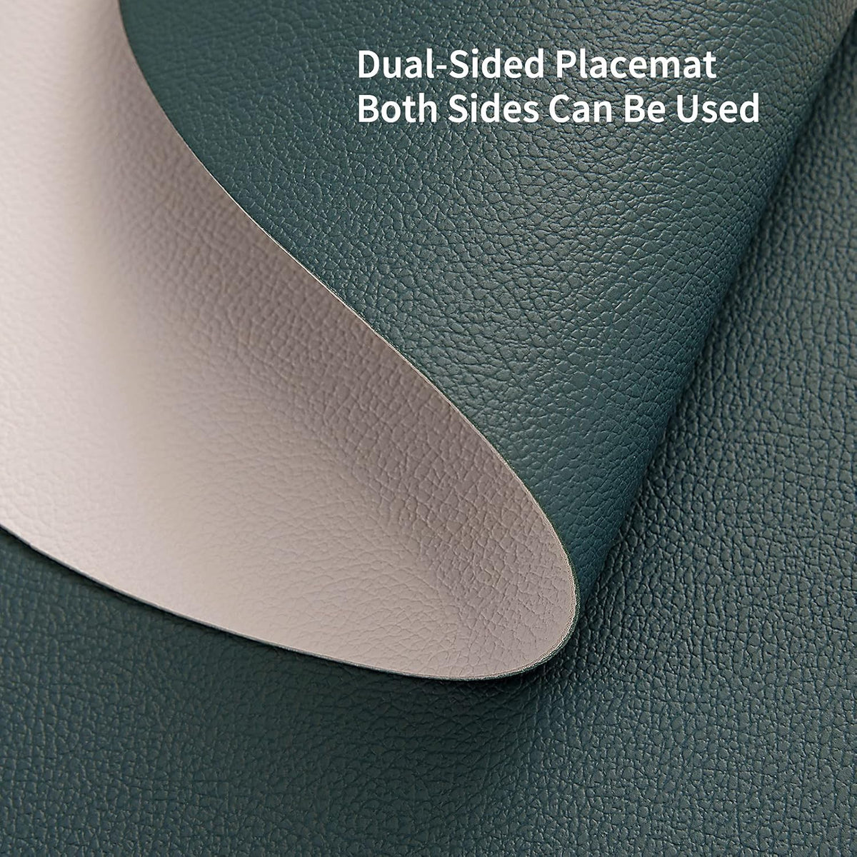 Myir JUN 15 Inches Round Placemats Set of 6 Faux Leather Place Mats