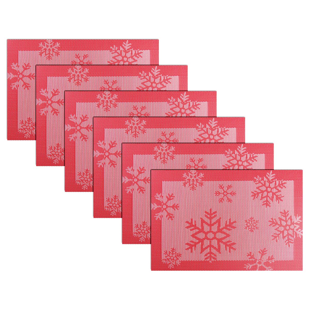PIGCHCY Beige Placemats Set of 4 Vinyl PVC Durable Place Mats for Dining Table,Heat Resistant Non-Slip Woven Tabel Mats (18x12 inches, Beige)