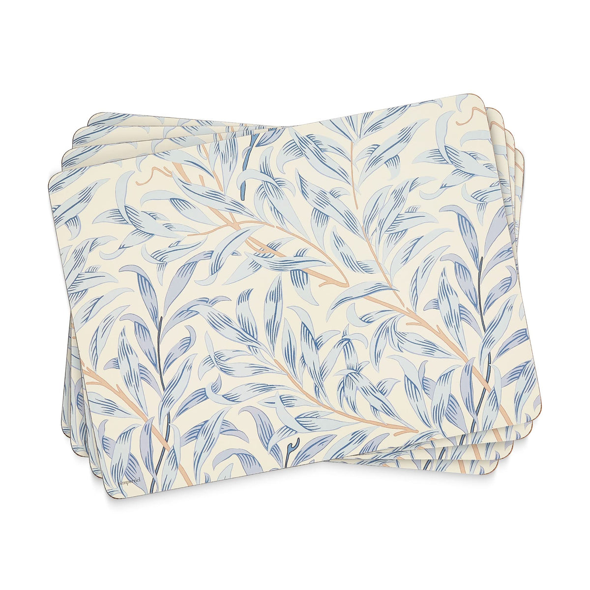 Pimpernel Morris & Co Strawberry Thief Red Placemats, Set of 4 - Heat & Stain Resistant, Cork Back Table Mats Featuring Classic Birds & Botanical Design - Minimal Tableware for Hosting