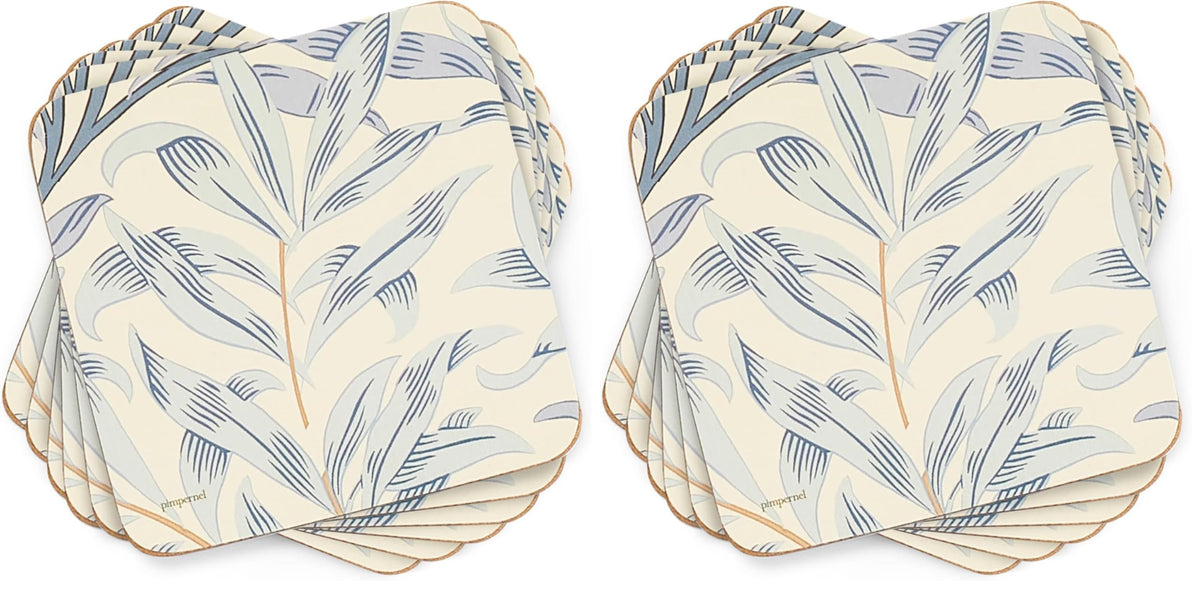 Pimpernel Morris & Co Strawberry Thief Red Placemats, Set of 4 - Heat & Stain Resistant, Cork Back Table Mats Featuring Classic Birds & Botanical Design - Minimal Tableware for Hosting