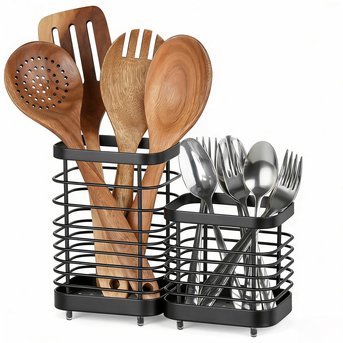 Utensil Holder, Stainless Steel Utensil Drying Rack for Kitchen Counter