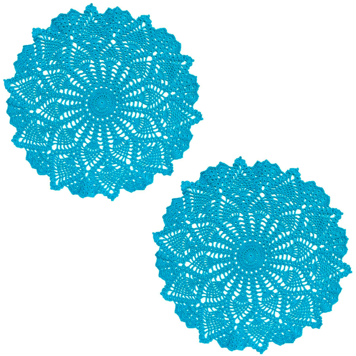 18 in to 20 in Doily Coasters Lace Tablecloth Doilies Handmade Crochet Placemat Women Vase Mat Kitchen Table Runner for Mother's Day Wedding (1PC, Red)