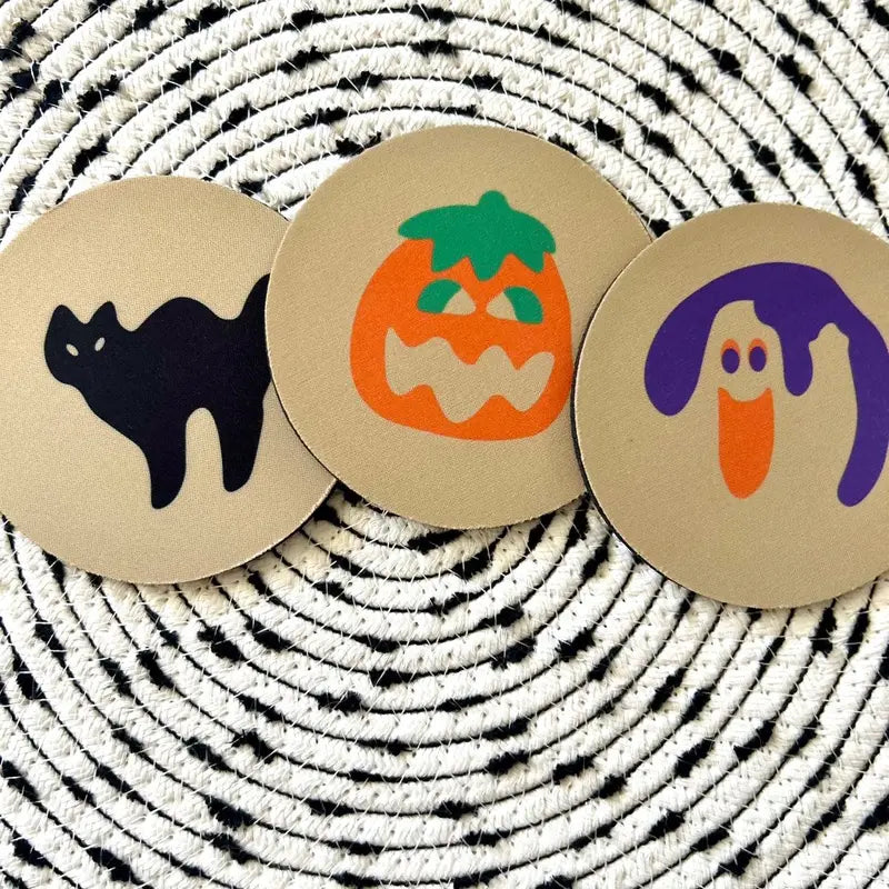 Halloween cookie coasters