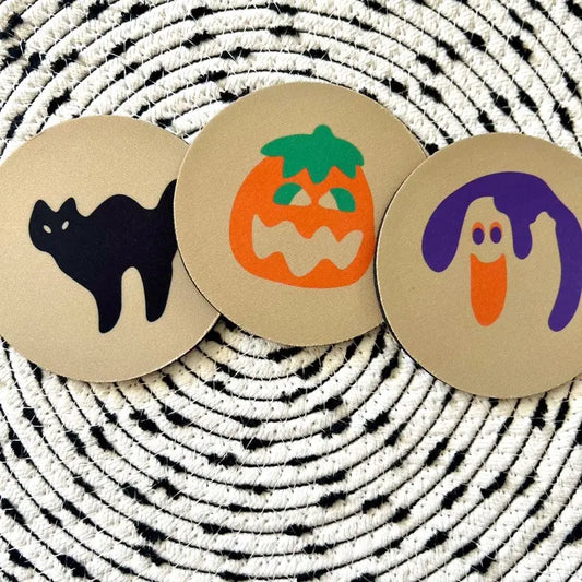 Halloween cookie coasters