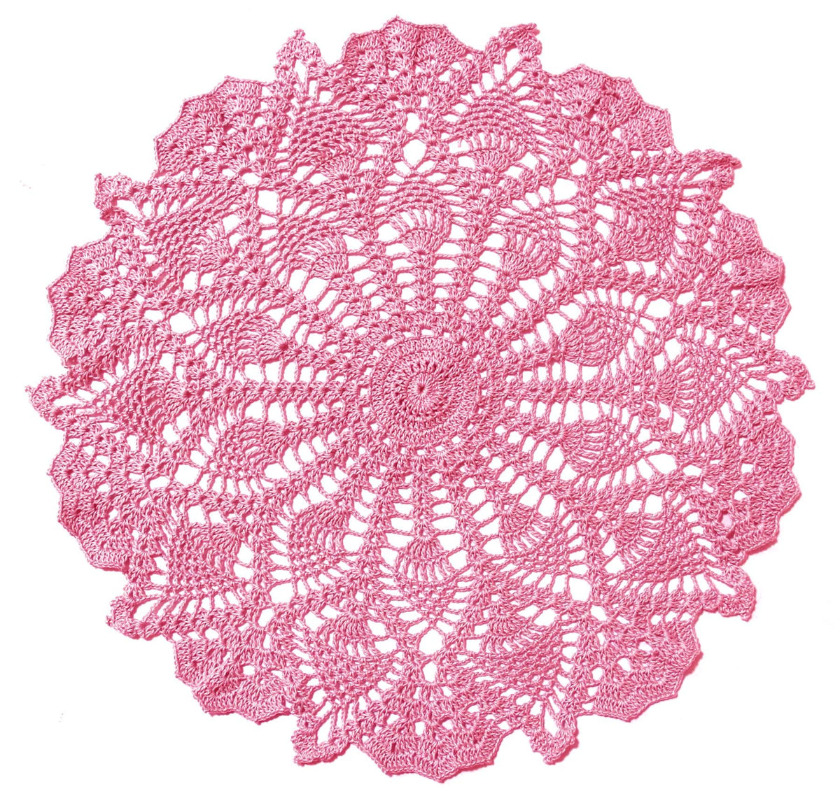 18 in to 20 in Doily Coasters Lace Tablecloth Doilies Handmade Crochet Placemat Women Vase Mat Kitchen Table Runner for Mother's Day Wedding (1PC, Red)