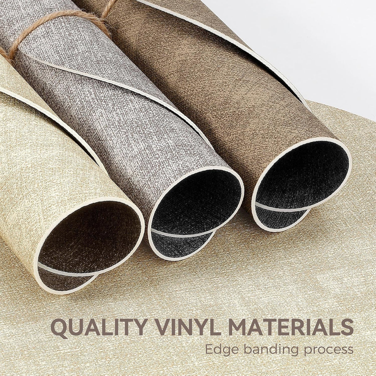 NCUE 13" Faux Leather Round Placemats Set of 6, Reversible Dual-Color