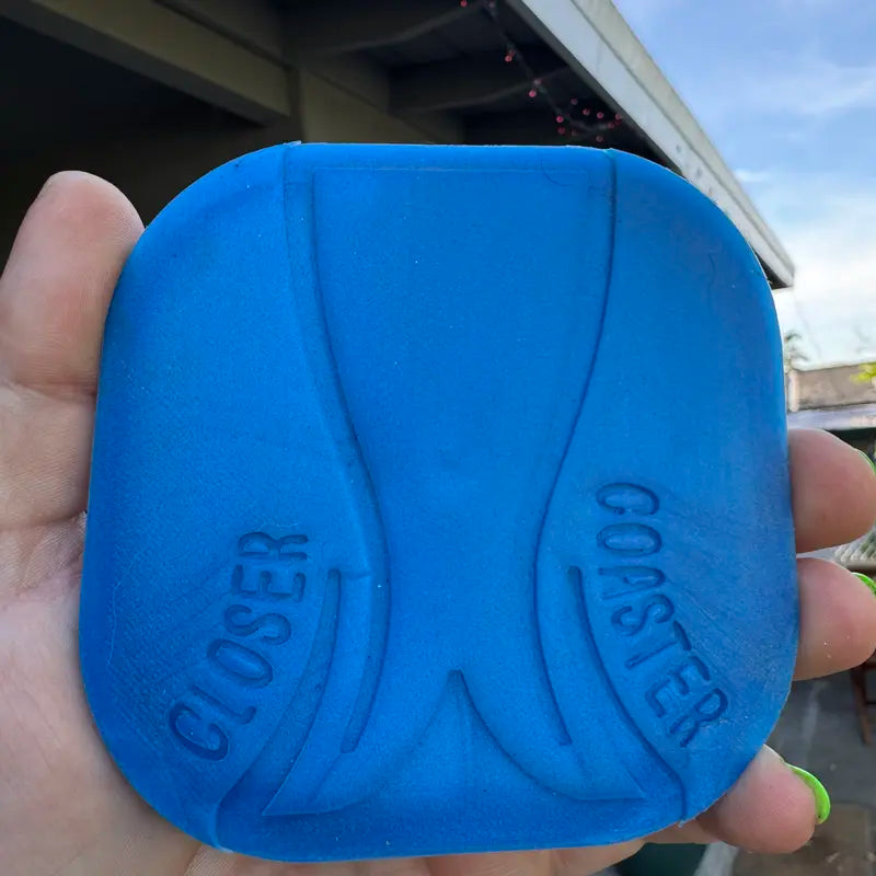 Closer Coaster: The Coaster That Follows Your Drink – Non-Slip, Reversible Silicone Coaster