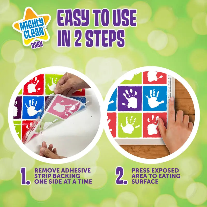 Mighty Clean Baby Disposable Placemat - Super Sticky Toddler and Infant Mat for Feeding on The Go