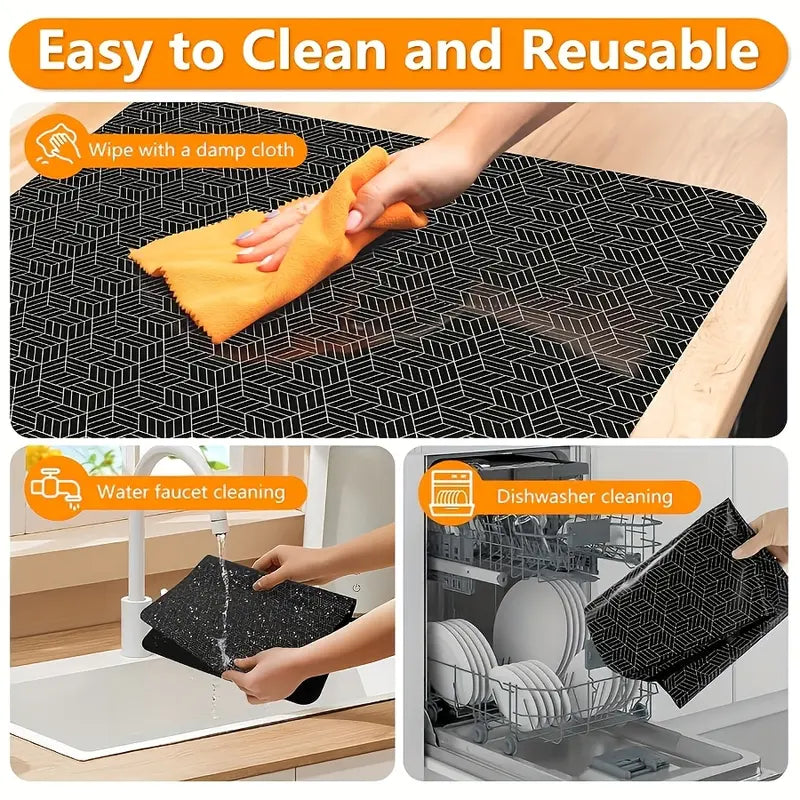 1pc Extra Large 30.8"x20.5" Durable Indoor Silicone Induction Cooktop Mat - Cuttable, Anti-Scratch Guard, Heat-Resistant, Non-Slip, Easy-Clean, Food-Safe Stove Protector for Cooktops, Microwaves, Coasters