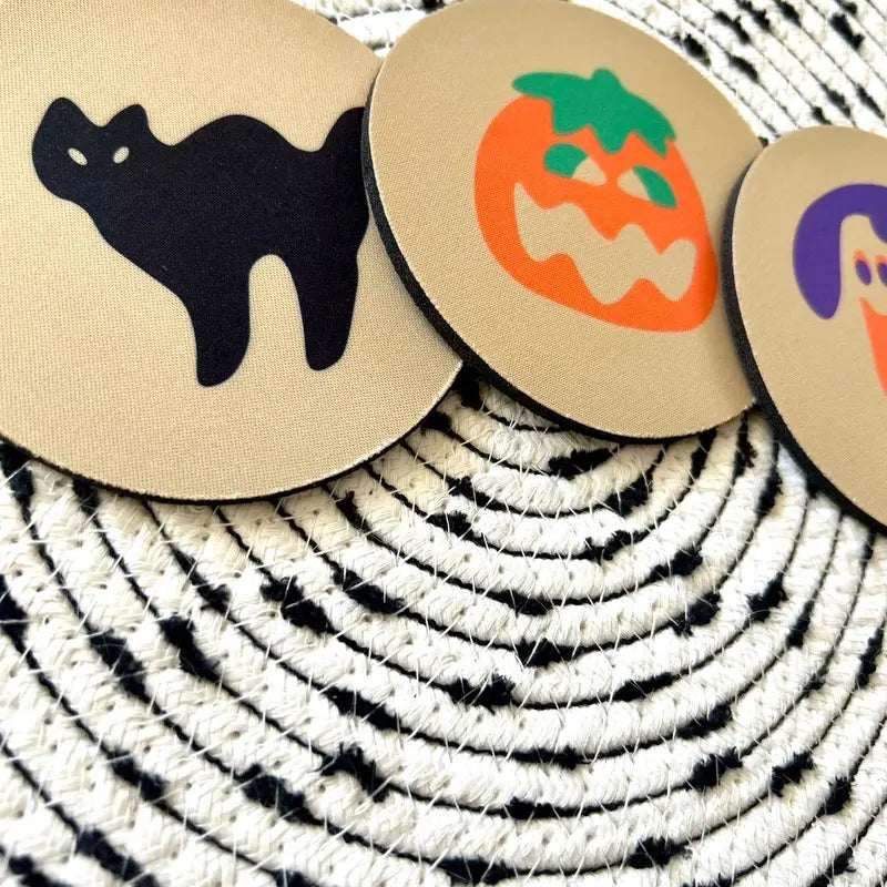 Halloween cookie coasters