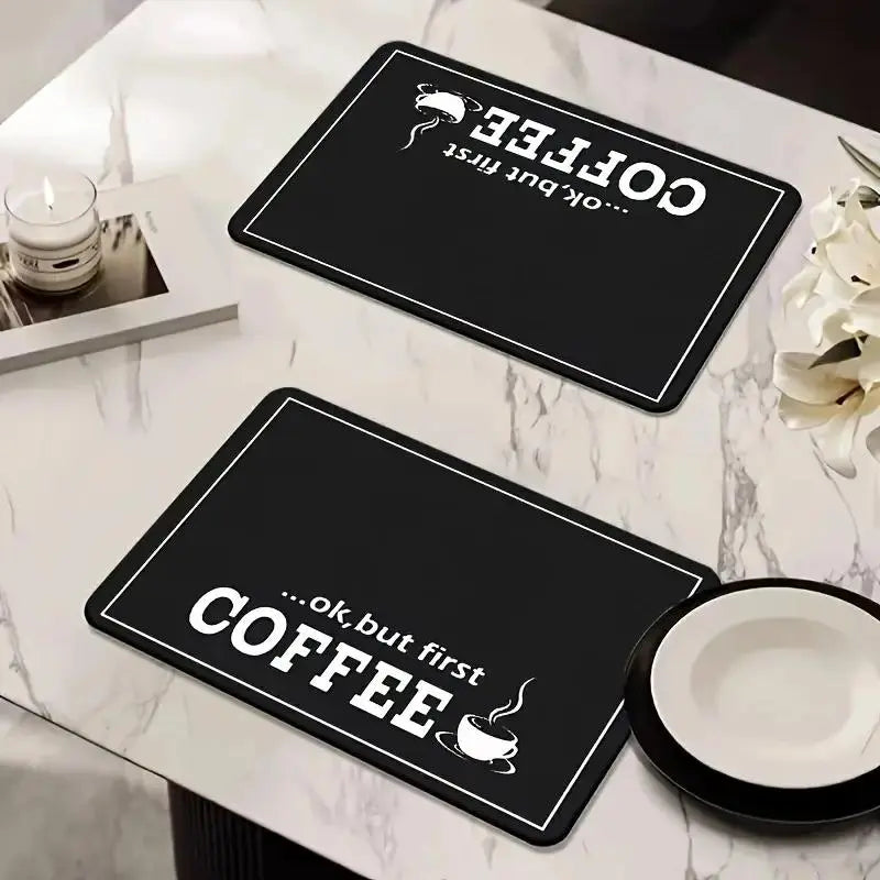 Coffee Machine Mat, 1 Count Non-slip Coffee Machine Drying Mat, Kitchen Countertop Absorbent Mat, Household Kitchen Products, Coffee Table Mat, Coasters, Kitchenware